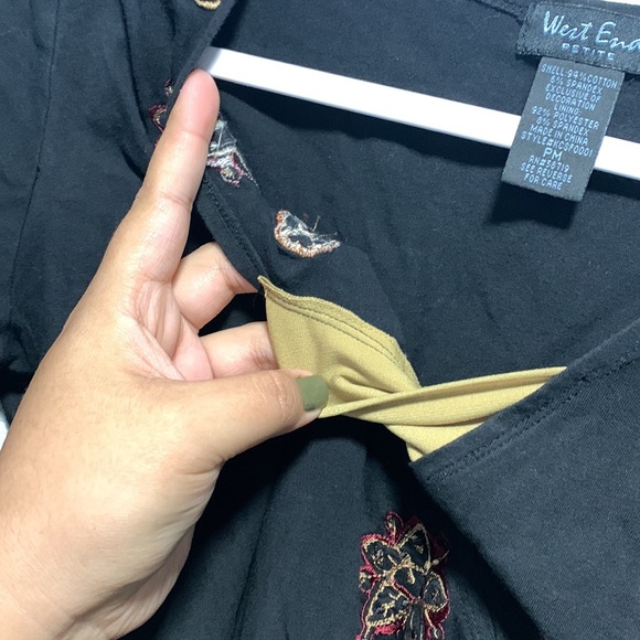 EUC Petite Embroidered Top - Picture 5 of 6